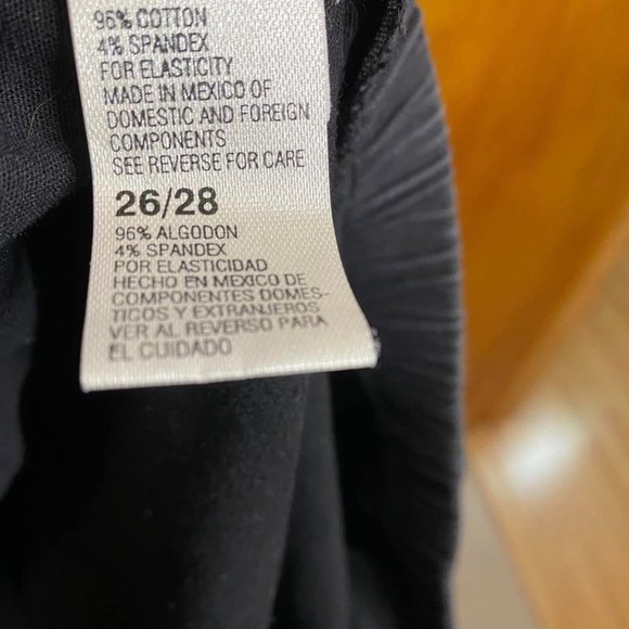 Size 26/28 Faded Glory Stretch Black Elastic Waist Pants - Picture 7 of 8